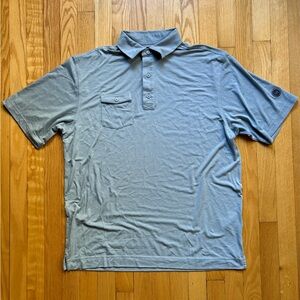FootJoy Golf Performance Men’s Short Sleeve Polo Shirt Large Gray Solid Pocket